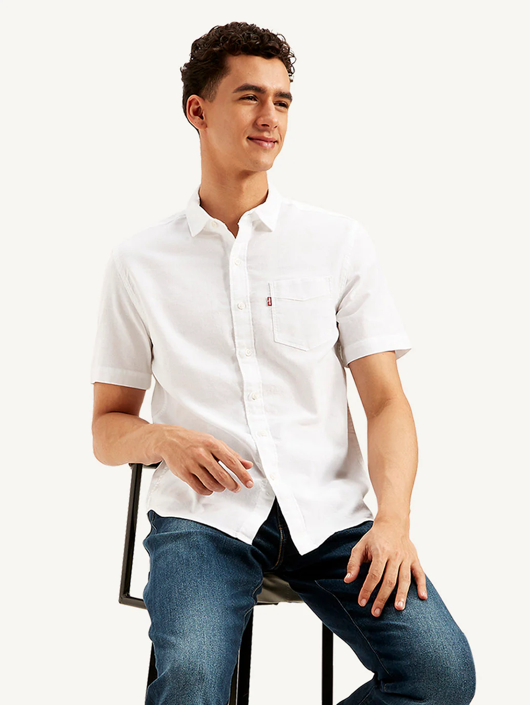 Men's Solid Slim Fit Oxford Shirt