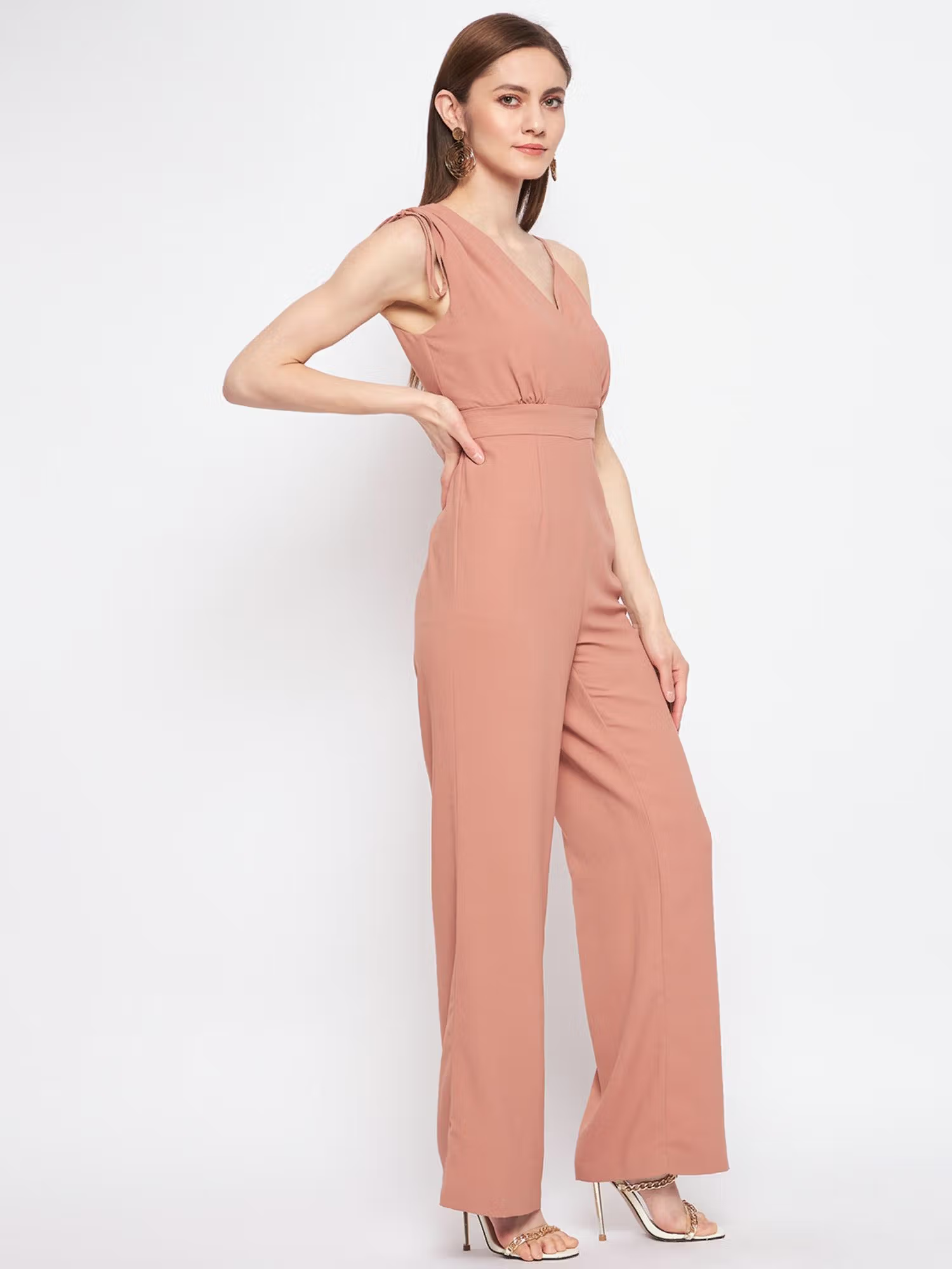 Women Peach Jump Suit