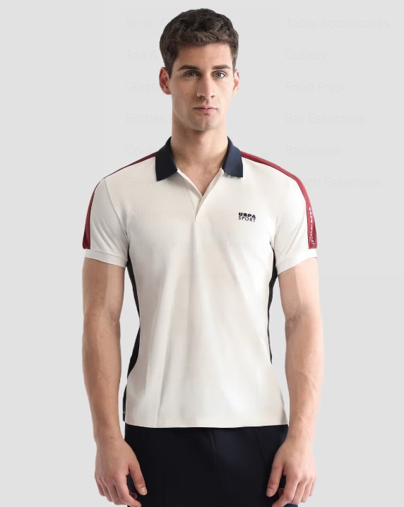 Active Sports Men's Solid Regular Fit Active Polo T-Shirt - White