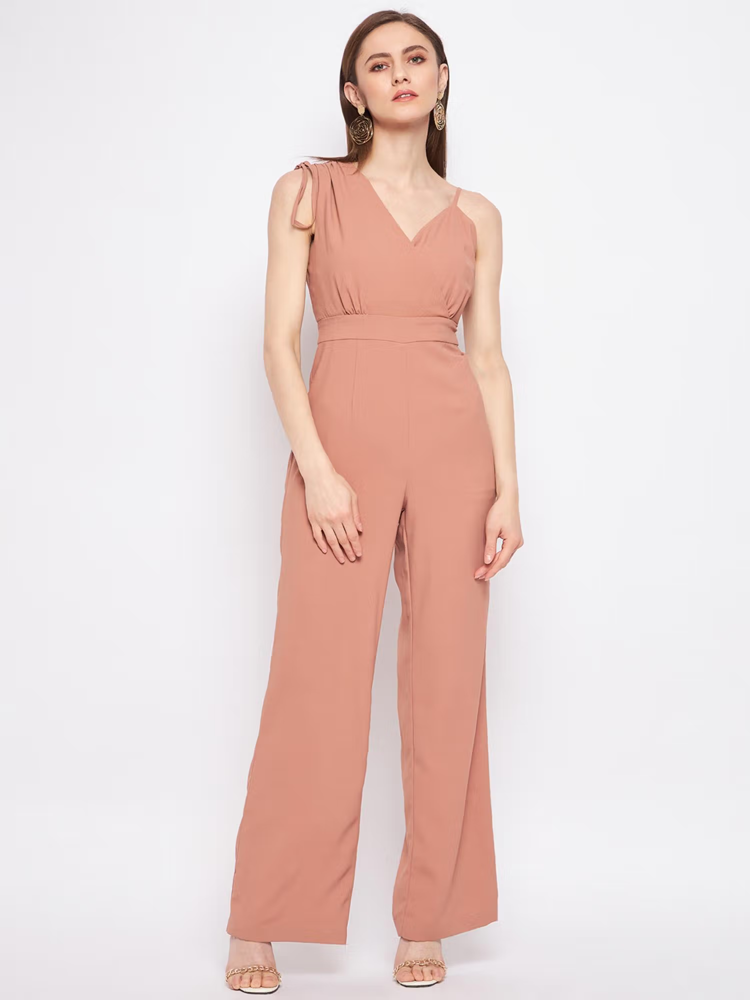 Women Peach Jump Suit