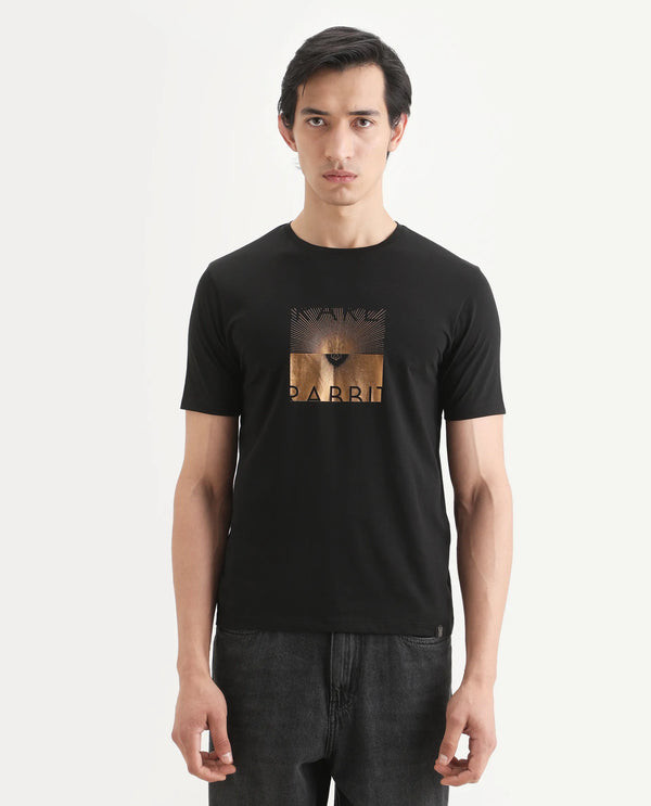 LANT - BLACK GRAPHIC PRINT CLUB T-SHIRT