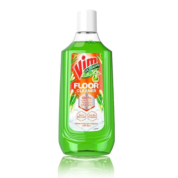 Vim Floor Cleaner: 1000ml |Refreshing Lemongrass with Salt|100% Removal of stains for complete clean floors & long lasting fragrance